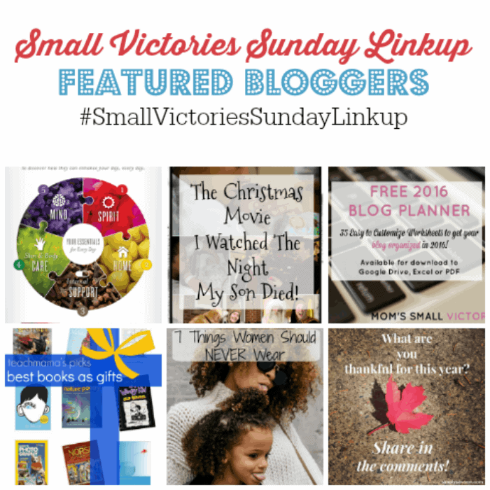 Small Victories Sunday 79 Featured Bloggers