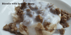 biscuits with sausage gravy banner