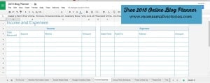 Income and Expense Tracker in Our Free 2015 online blog planner can be used in Google Drive, Excel or printed