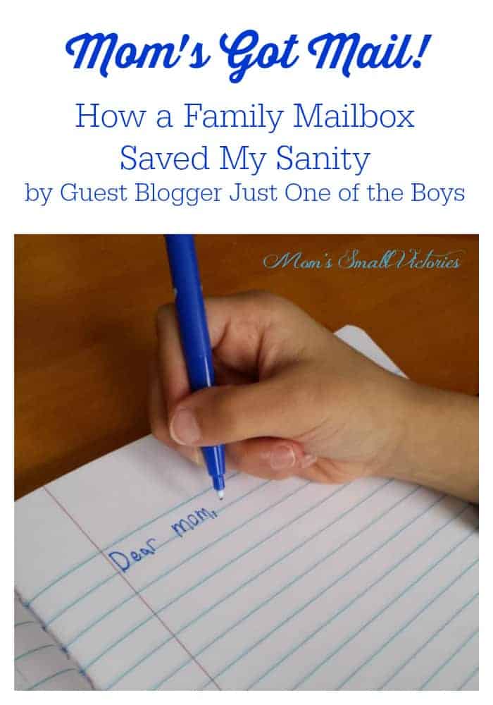 Mom's Got Mail. How creative parenting and a Family Mailbox Saved My Sanity by Guest Blogger Just One of the Boys.