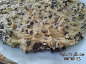 Easy Chocolate Chip Cookie Cake is filled with 3 cups of chocolate chips. If you think the dough tastes great, wait till you taste the warm, gooey cookie cake when it's done.