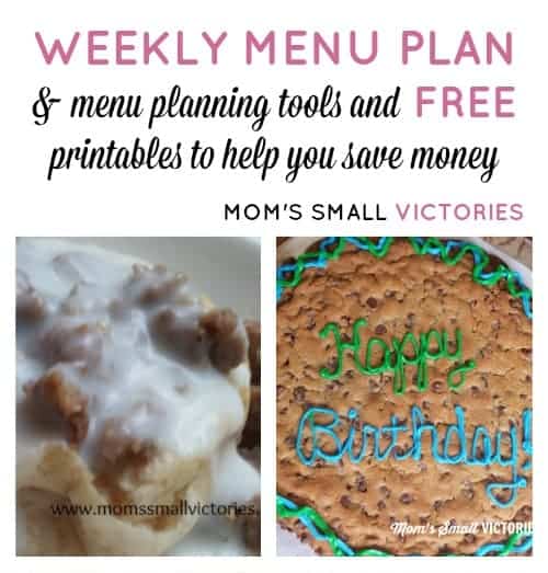 Weekly Menu Plan including menu planning tools and FREE printables to help you save money on groceries