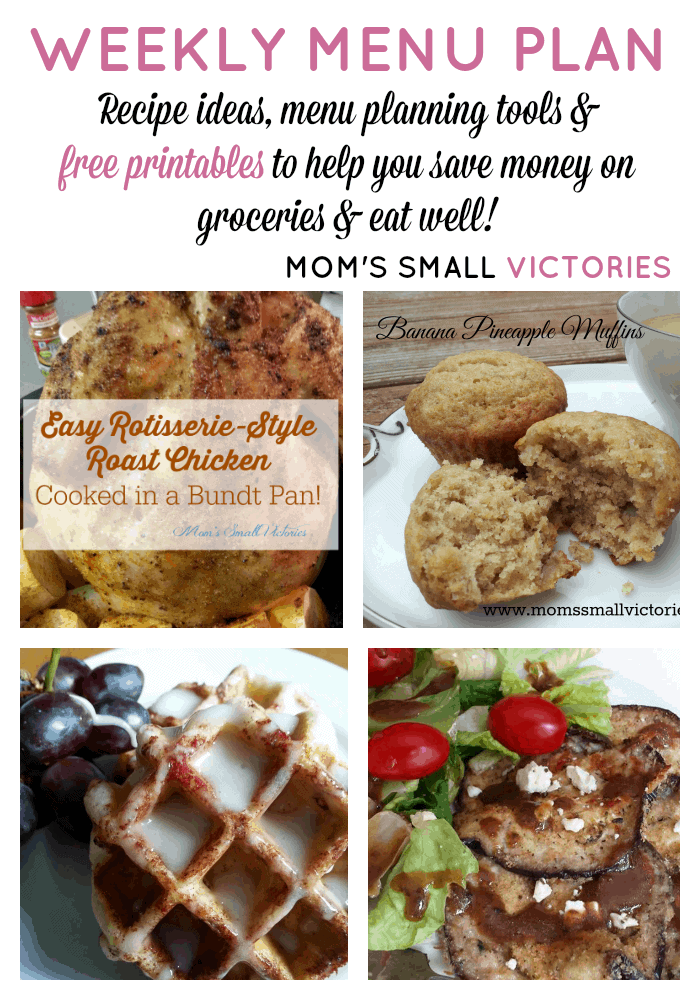 Weekly Menu Plan with recipe ideas, menu planning tools and free printables to help you save money on groceries and eat well!