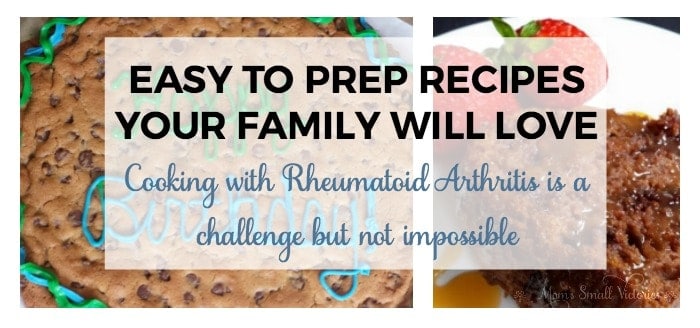 Easy to Prepare Recipes Your Family will Love. Cooking with Rheumatoid Arthritis is a challenge but not impossible. I modify recipes to make them easier to prepare so I can serve my family quality, healthy and clean meals. 