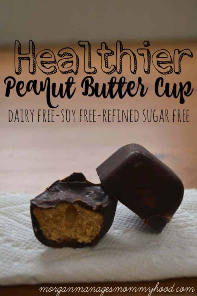 Healthier Peanut Butter Cup are Refined Sugar Free and Dairy Free treats you and your kids are sure to love!