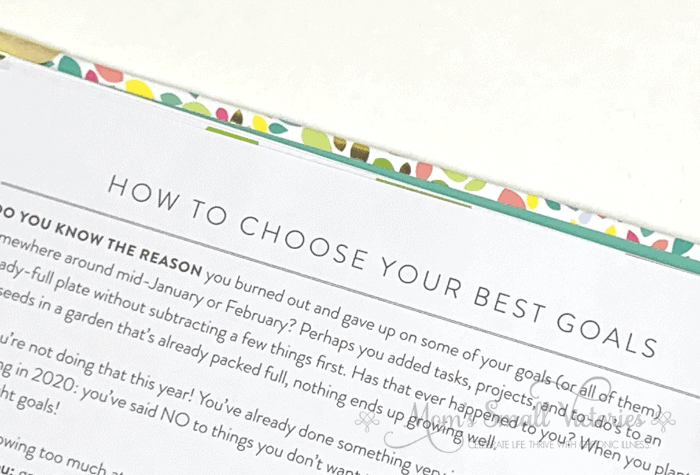 The Powersheets 2020 goals planner guides you through HOW to choose your best goals to focus on this year 